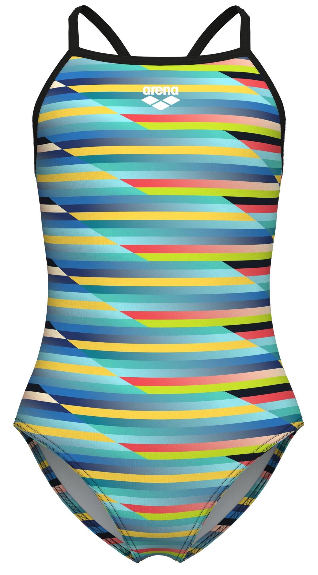 ARENA RACING STRIPE KIZ ÇOCUK YÜZÜCÜ MAYOSU 009006550