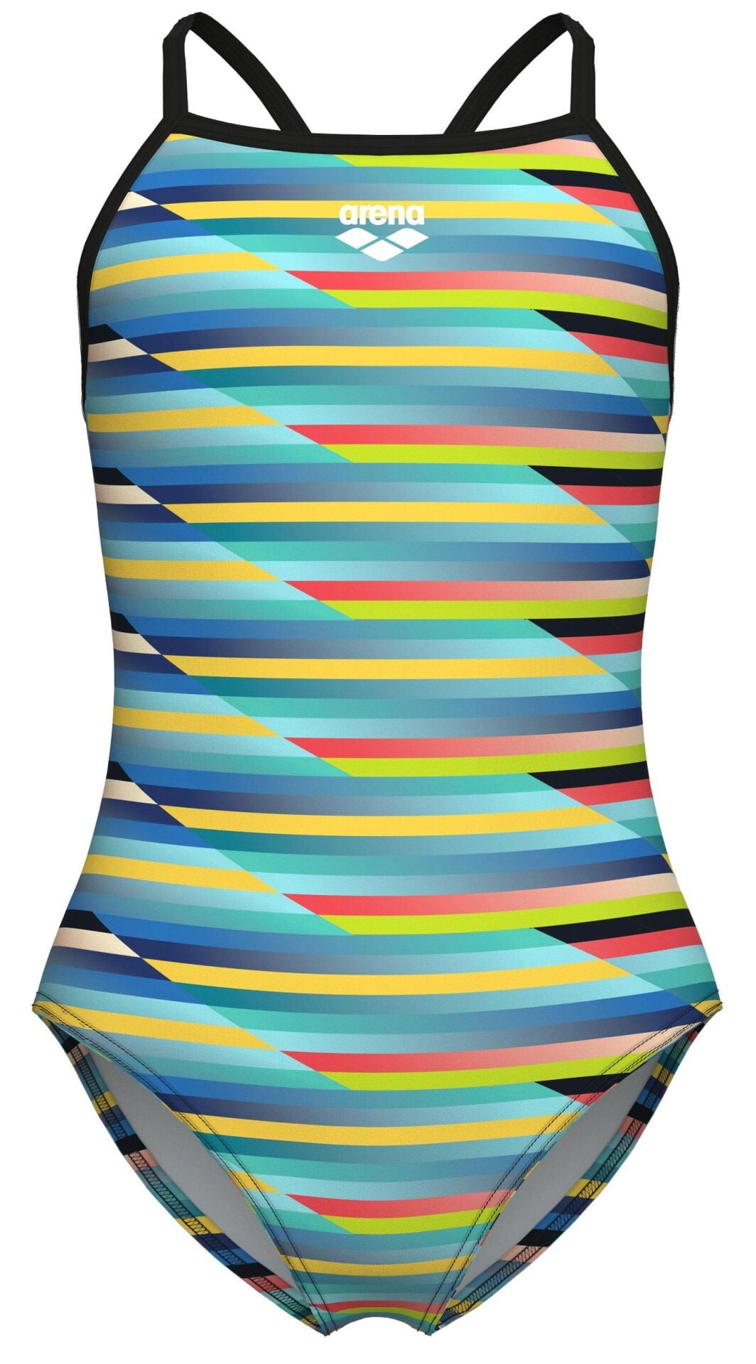 ARENA RACING STRIPE KIZ ÇOCUK YÜZÜCÜ MAYOSU 009006550