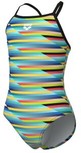 ARENA RACING STRIPE KIZ ÇOCUK YÜZÜCÜ MAYOSU 009006550