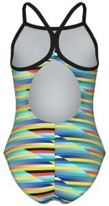ARENA RACING STRIPE KIZ ÇOCUK YÜZÜCÜ MAYOSU 009006550