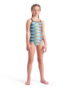 ARENA RACING STRIPE KIZ ÇOCUK YÜZÜCÜ MAYOSU 009006550