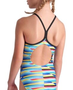ARENA RACING STRIPE KIZ ÇOCUK YÜZÜCÜ MAYOSU 009006550