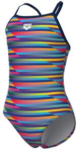 ARENA RACING STRIPE KIZ ÇOCUK YÜZÜCÜ MAYOSU 009006570