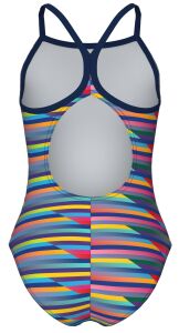 ARENA RACING STRIPE KIZ ÇOCUK YÜZÜCÜ MAYOSU 009006570