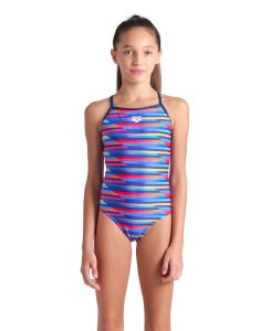 ARENA RACING STRIPE KIZ ÇOCUK YÜZÜCÜ MAYOSU 009006570