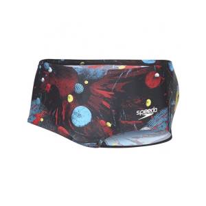 Speedo Allover Endurance 10 Brief 14 Cm - Siyah/Kırmızı