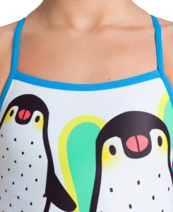 ARENA CRAZY PENGUINS KIZ ÇOCUK YÜZÜCÜ MAYOSU 003754580