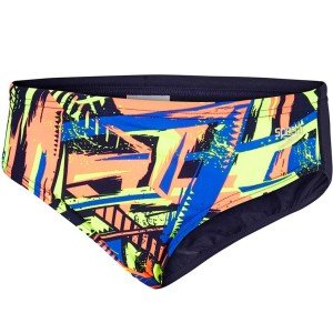 Speedo Endurance Plus Erkek Çocuk Slip Yüzücü Mayosu - Lacivert/Turuncu