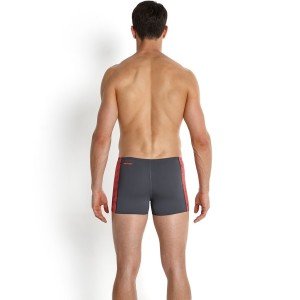 Speedo Endurance Plus Erkek Aquashort Yüzücü Mayosu - Siyah/Kırmızı