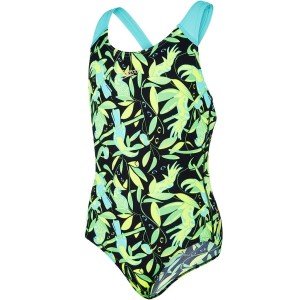 Speedo Endurance Plus Kız Çocuk Yüzücü Mayosu - Siyah/Yeşil